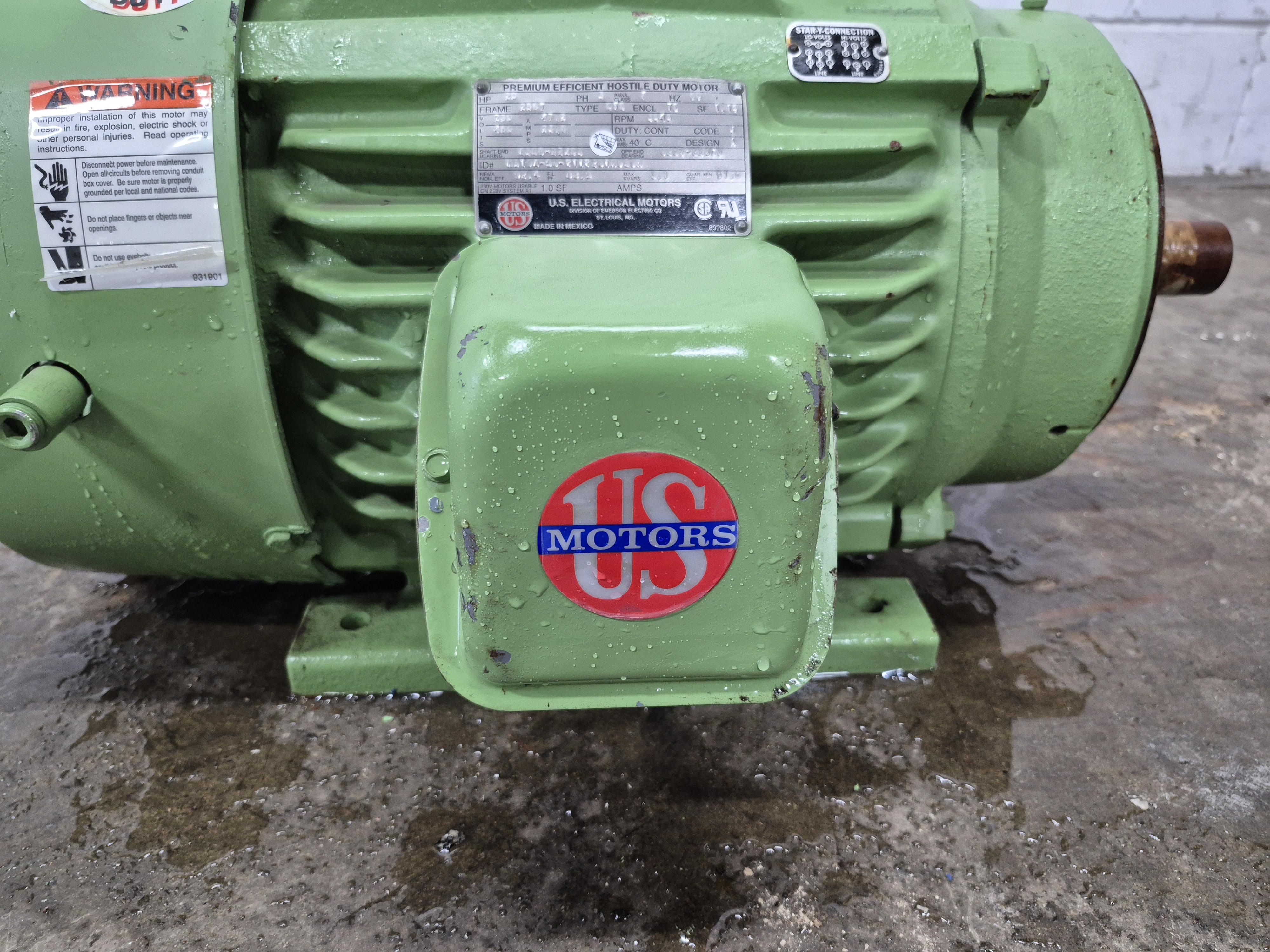 Used U.S. Electrical Motors Premium Efficient Hostile Duty Motor
