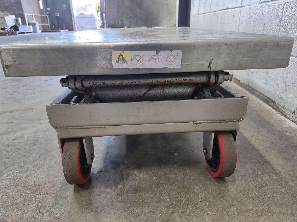 Used Stainless Steel Scissor Lift Cart