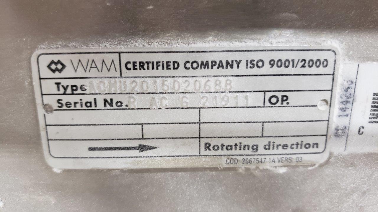 Used WAM Single Shaft Screw Feeder with Hopper