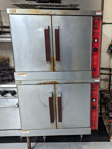 Used Vulcan Double-Stack Gas Convection Ovens