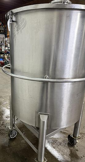 Used SS 180-Gallon Cone-Bottom Tank