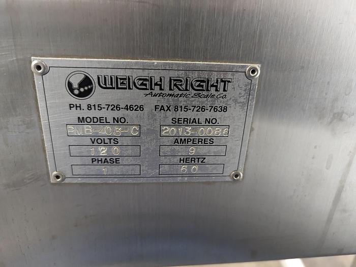 Used 4162 Weigh Right PMB-403-C 3-Lane Scale