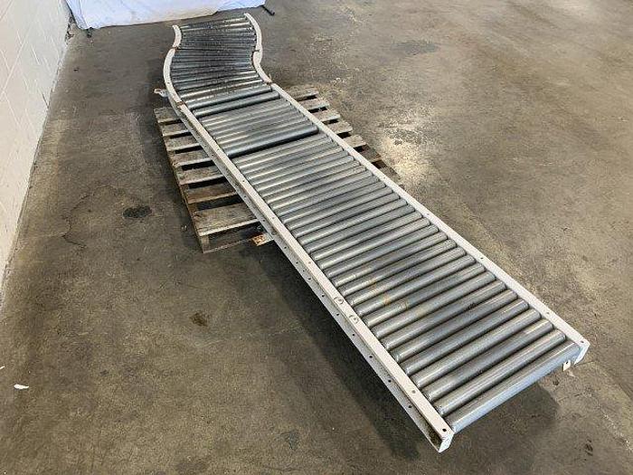 Used 11' Curved Roller Conveyor