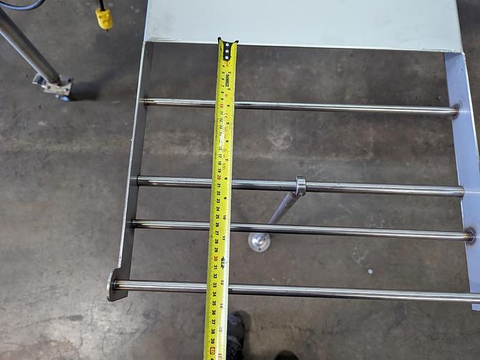 Used Custom 10' Conveyor with Removable Packaging Tables