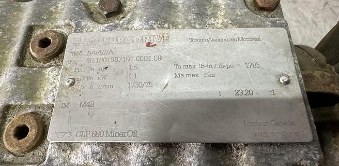 Used Sew-Eurodrive 1.5HP Gear Motor