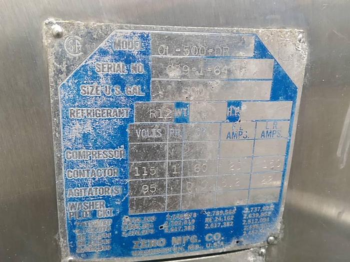 Used 500 Gallon Refrigerated Milk Tank with Agitation