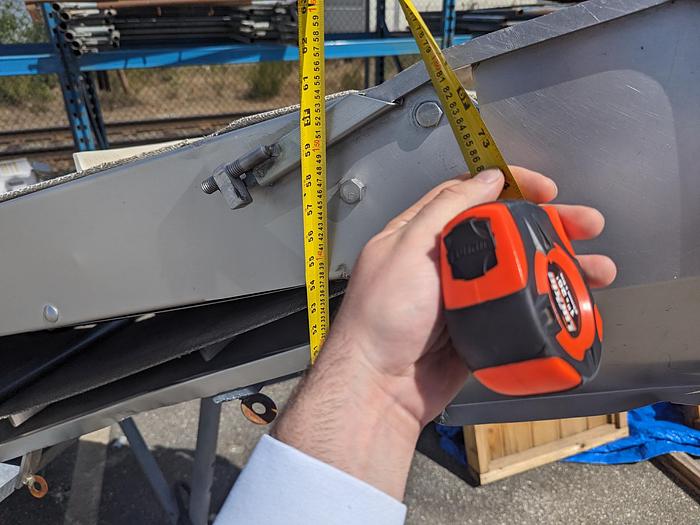 Used 14'L Cleated Incline Conveyor