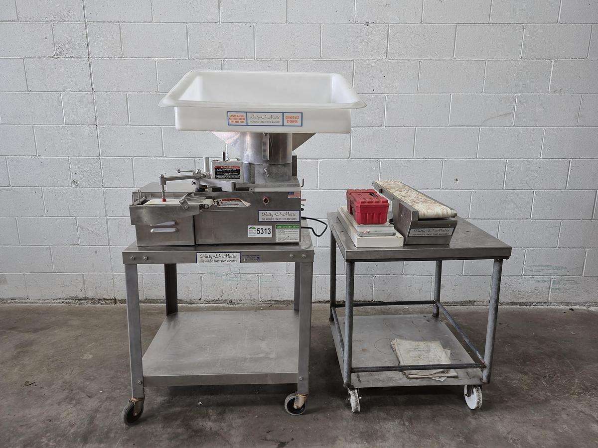Used Patty-O-Matic CC35 Food Former & Stacker Conveyor Station