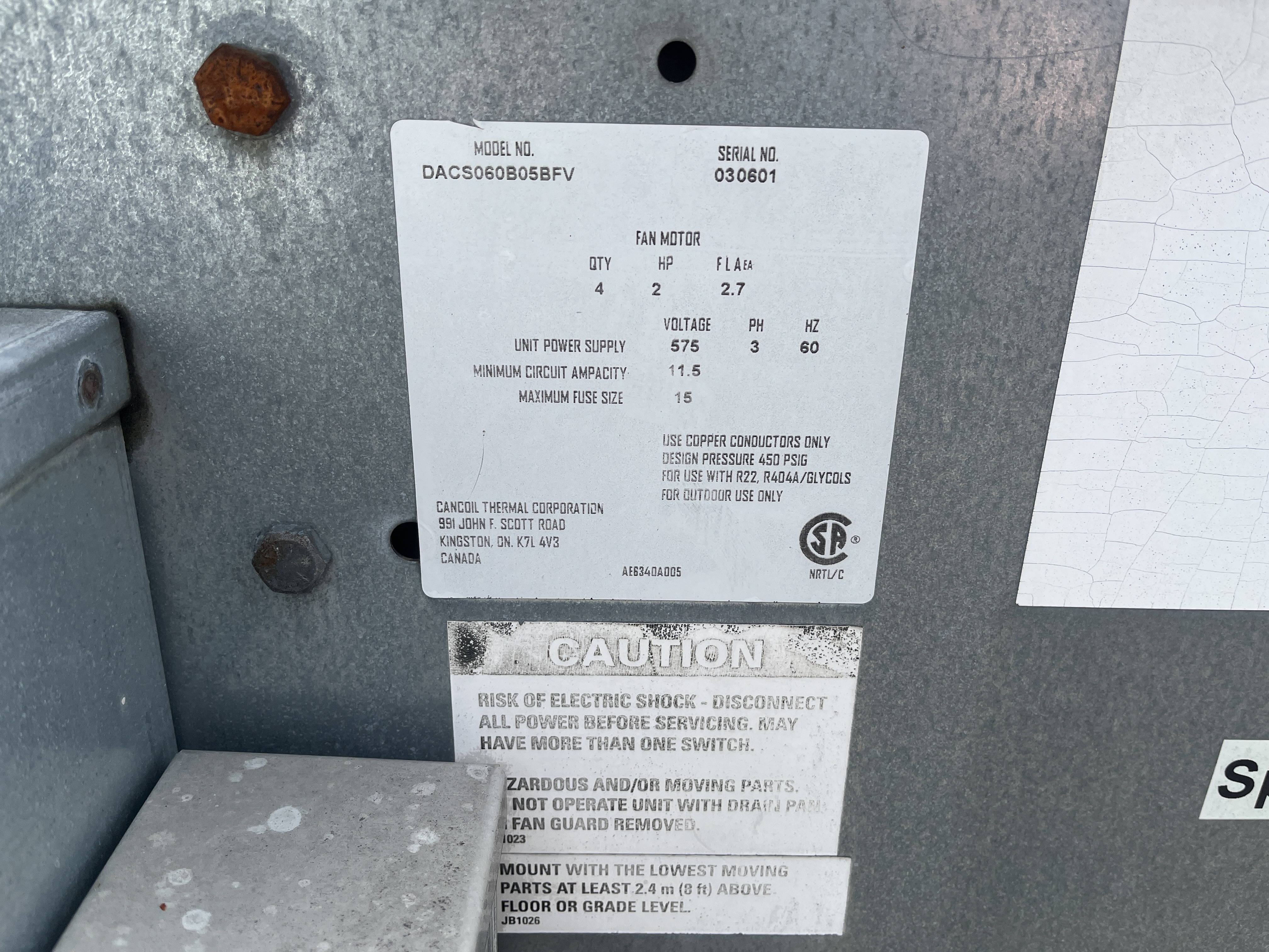 Used Cancoil Thermal Spiral Compressor