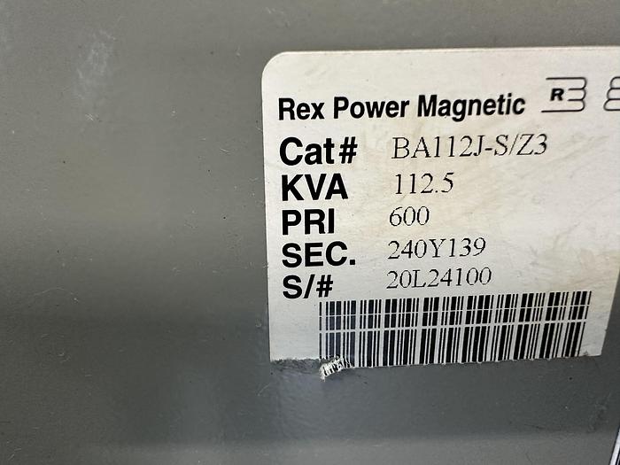 Used Rex Power Magnetics Transformer