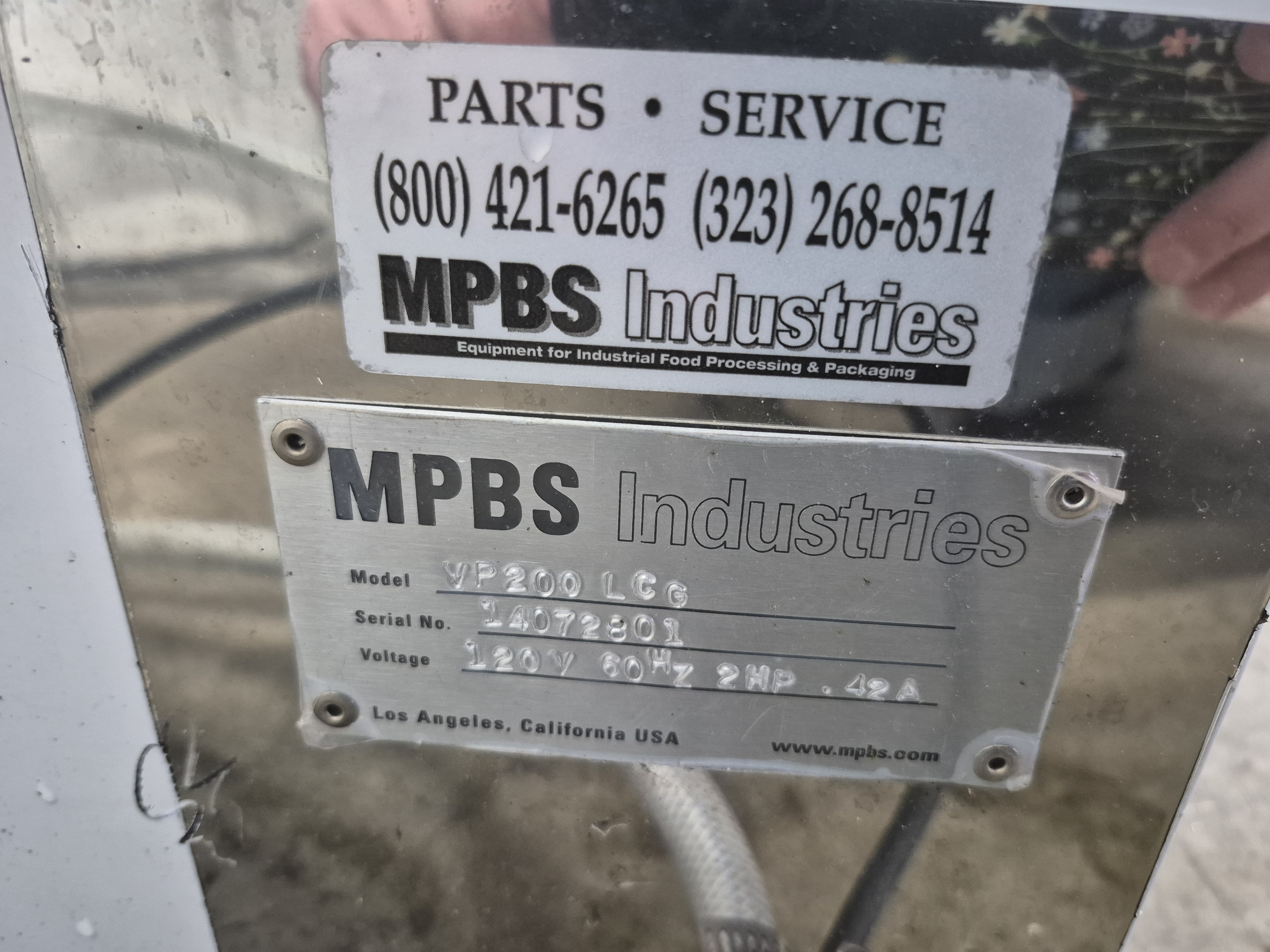 Used MPBS Semi-Automatic Tray Sealing Machine