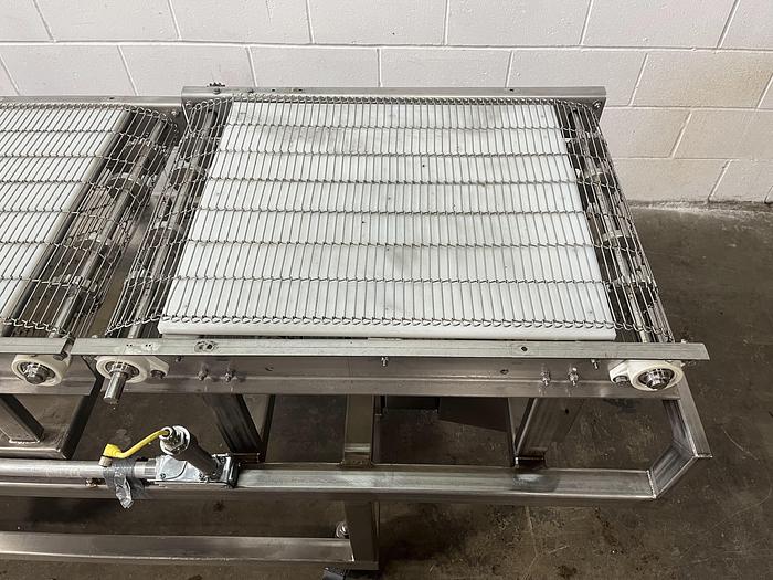 Used 114''L Three-Section Wire Conveyor