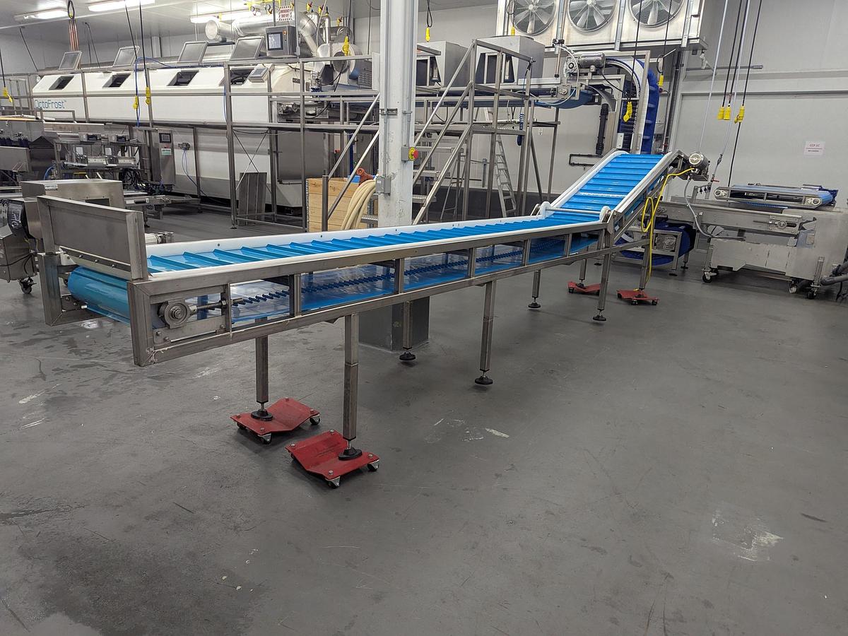 Used Infeed Dog Leg Conveyor