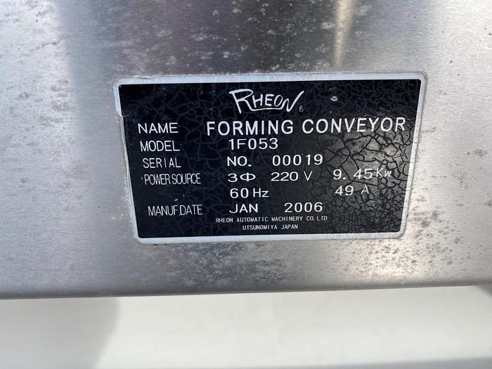 Used Rheon Dough Forming Line