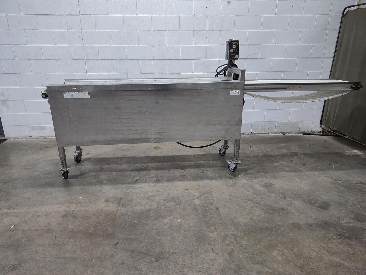 Used 130" L Stainless Steel Mobile Conveyor