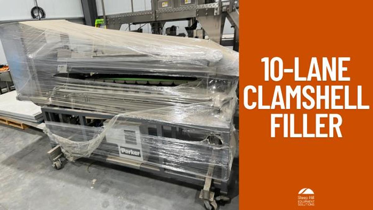 Used A&B 10-Lane Clamshell Filler