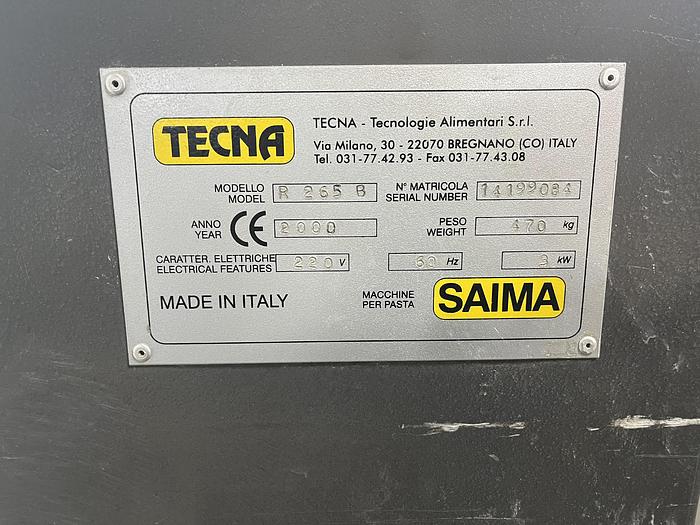 Used 2000 Tecna Saima Pasta Former