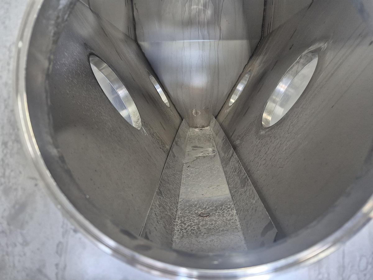 Used Stainless Steel Hopper with Inclined Screw Auger