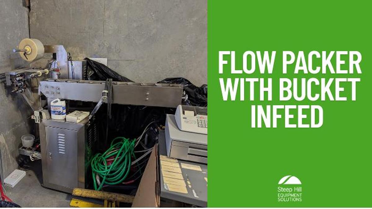 Used Flow Packer with Bucket Infeed