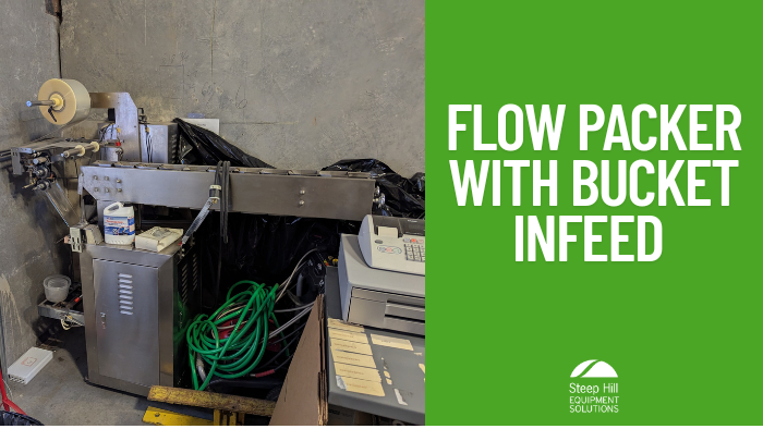 Used Flow Packer with Bucket Infeed