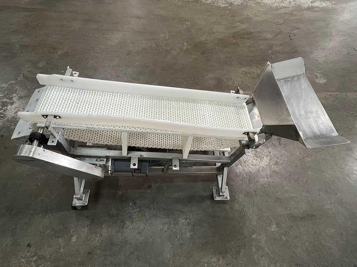 Used Safeline 4'L Incline Infeed Conveyor