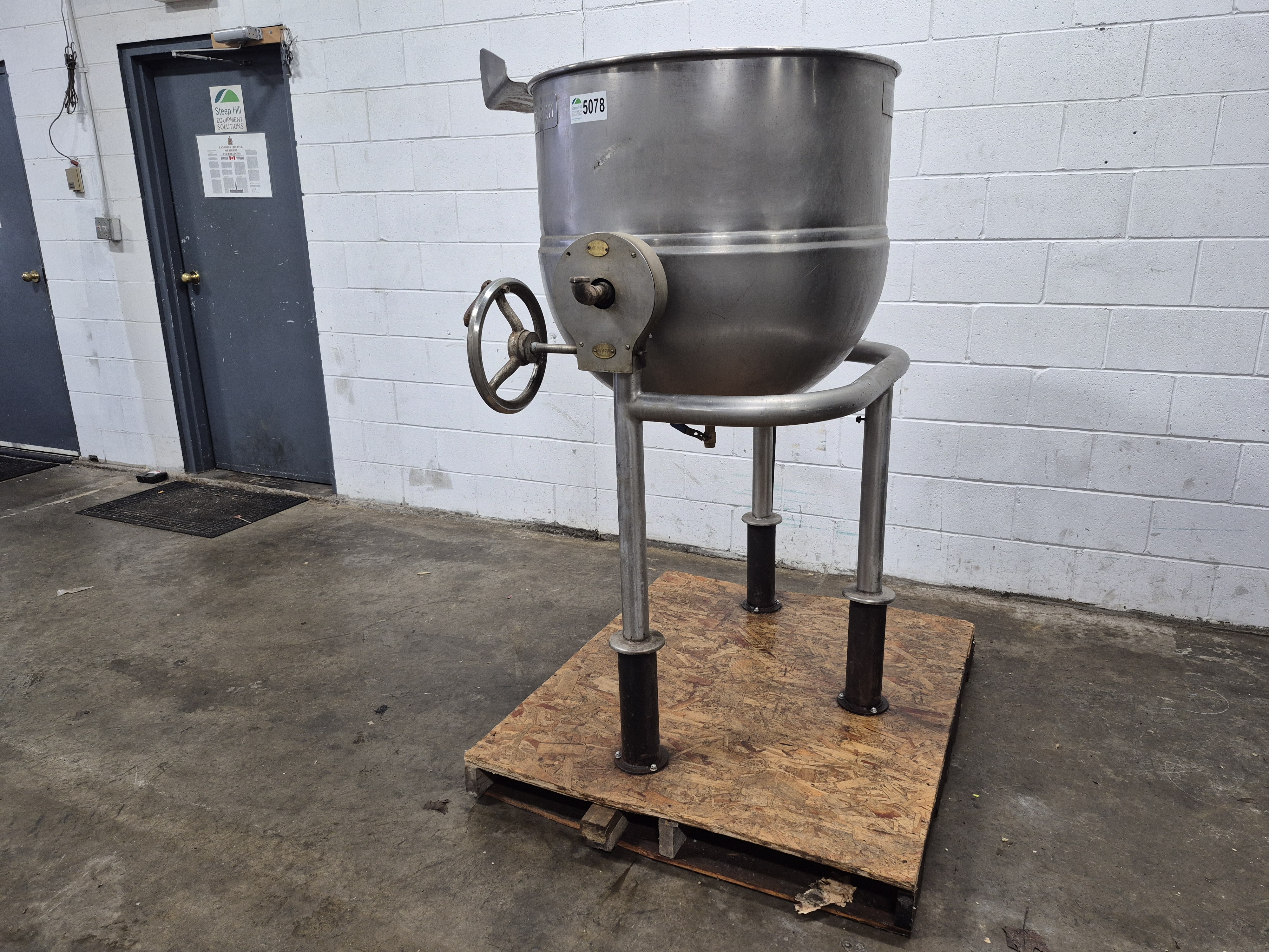 Used Goren D-80 SP 80 Gallon Jacketed Tilting Kettle