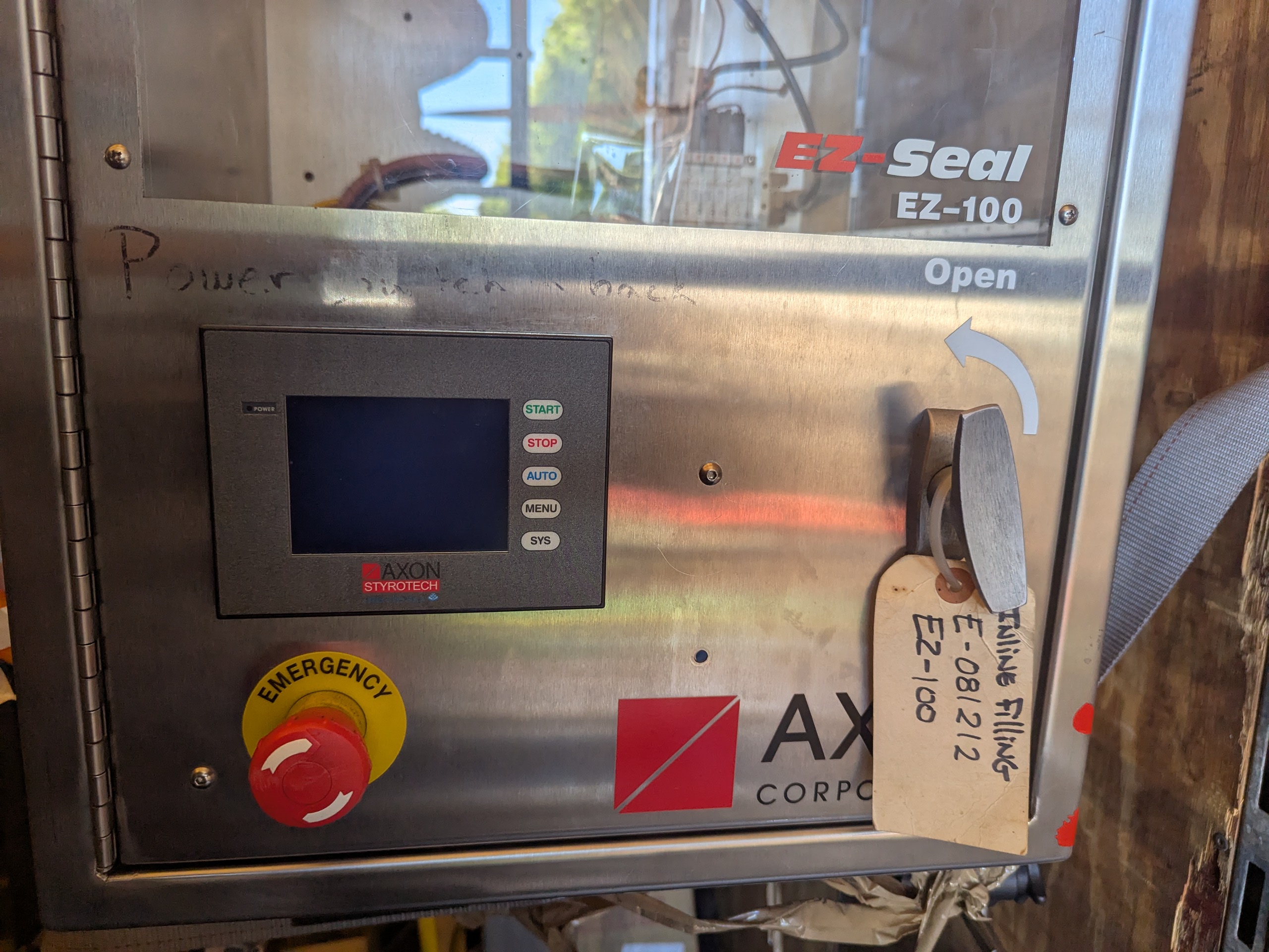 Used Axxon Shrink Sleeve Applicator and Shrink Tunnel