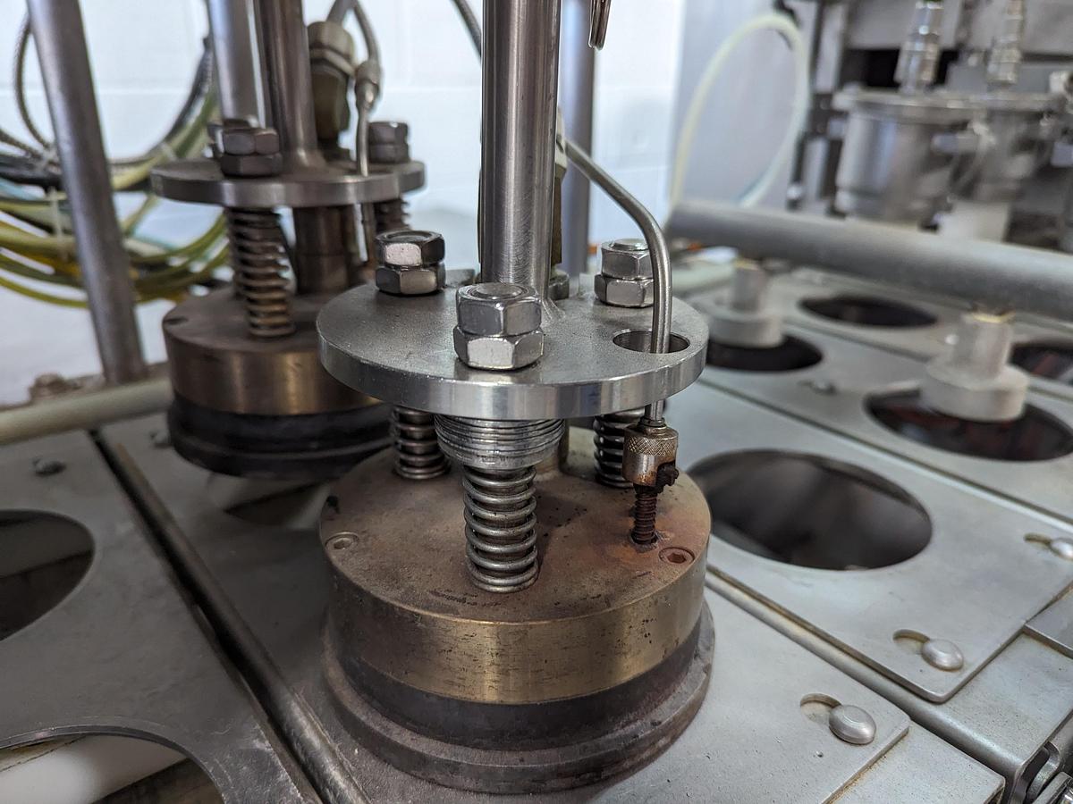 Used Modern Packaging 2 Lane Cup Filler