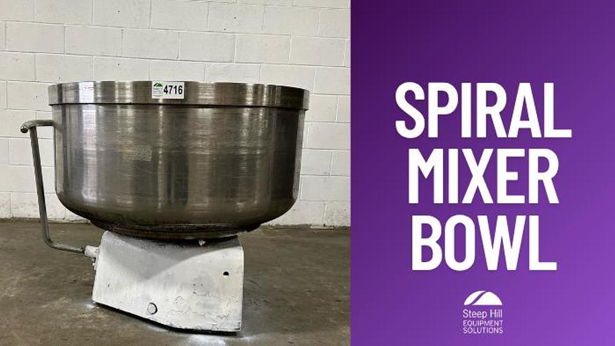 Used Rondo 240kg Spiral Mixer Bowl