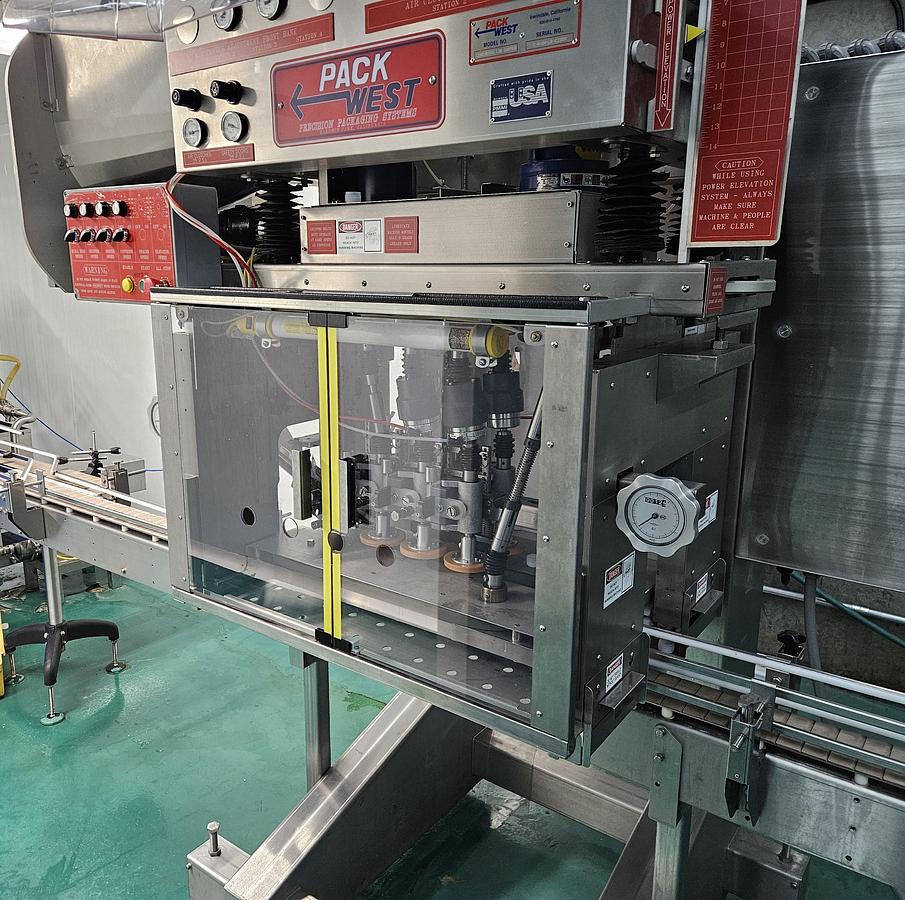 Used Acasi 12 Head Bottling Line with Capper and Labeler