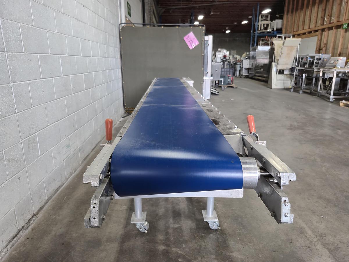 Used 12-Foot Stainless Steel Food-Grade Belt Conveyor