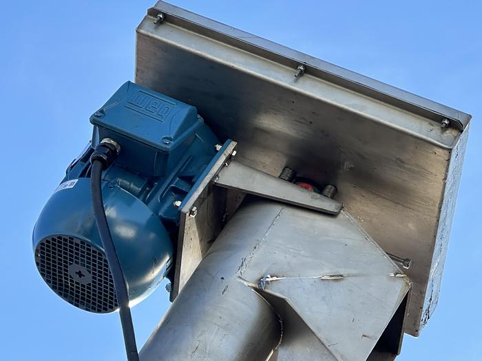 Used Incline Auger Conveyor with Hopper