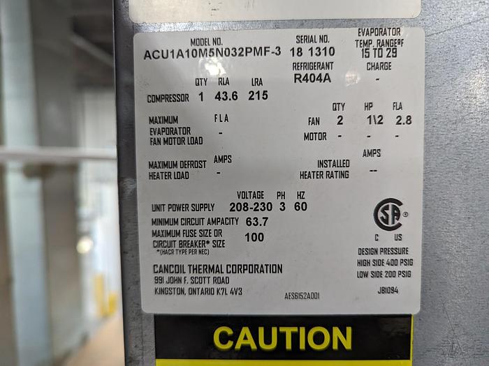 Used Mueller Falling Film Chiller with Condensing Unit