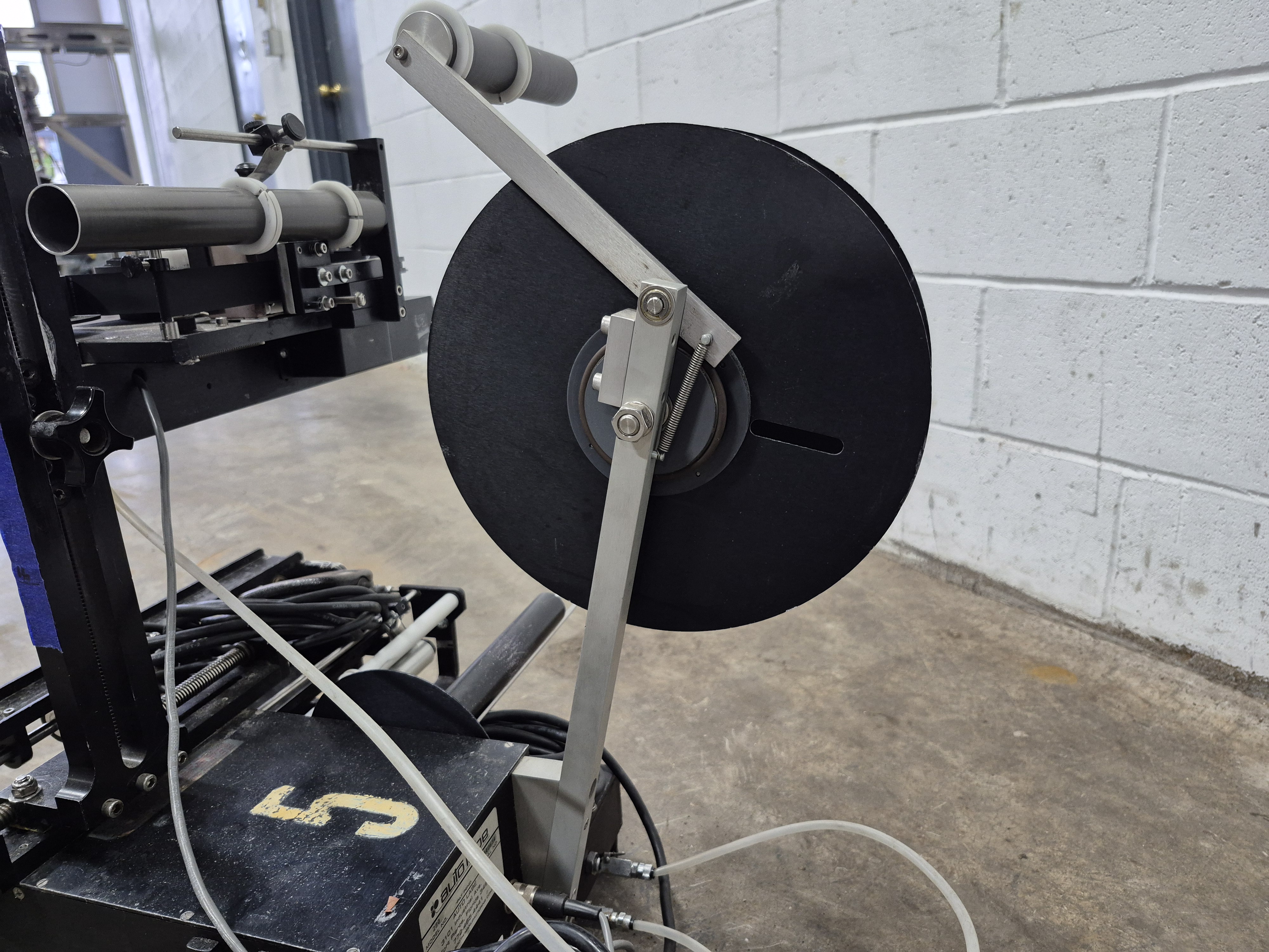 Used Auto Labe Semi-Automatic Labeller with Hot Stamp Imprinter