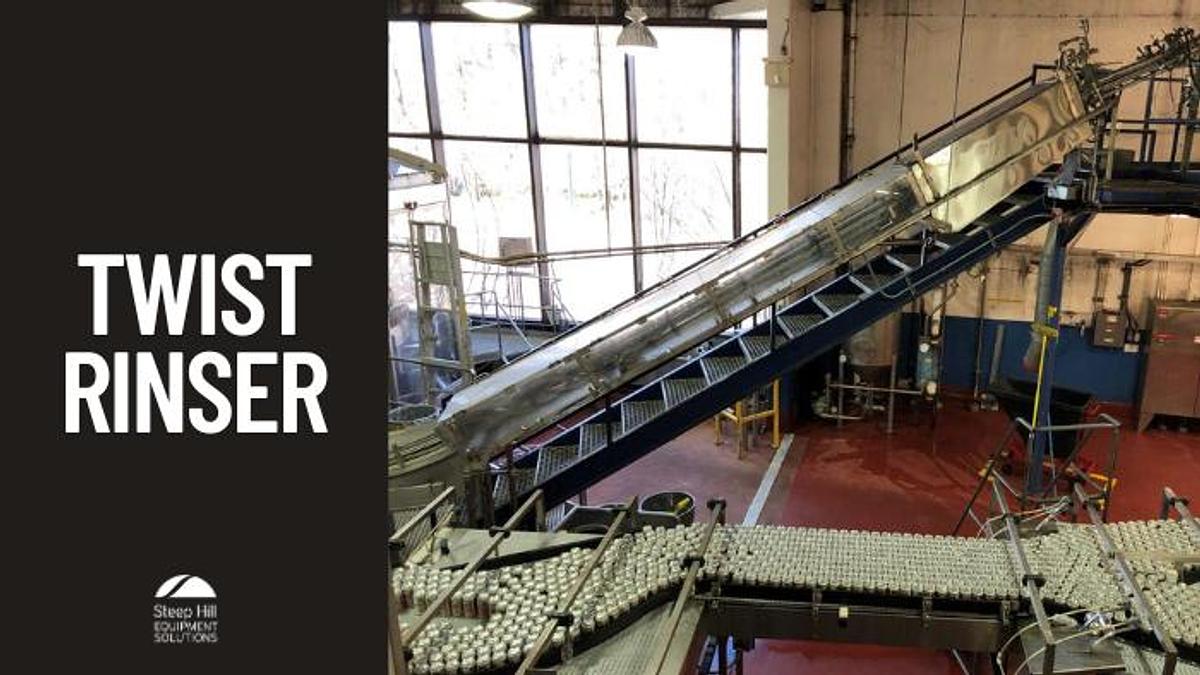 Used Crown Simplimatic Beverage Can Twist Rinser