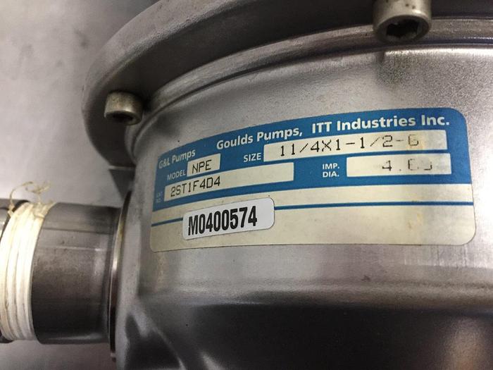 Used Gould SS Centrifugal Pump 1.5 HP