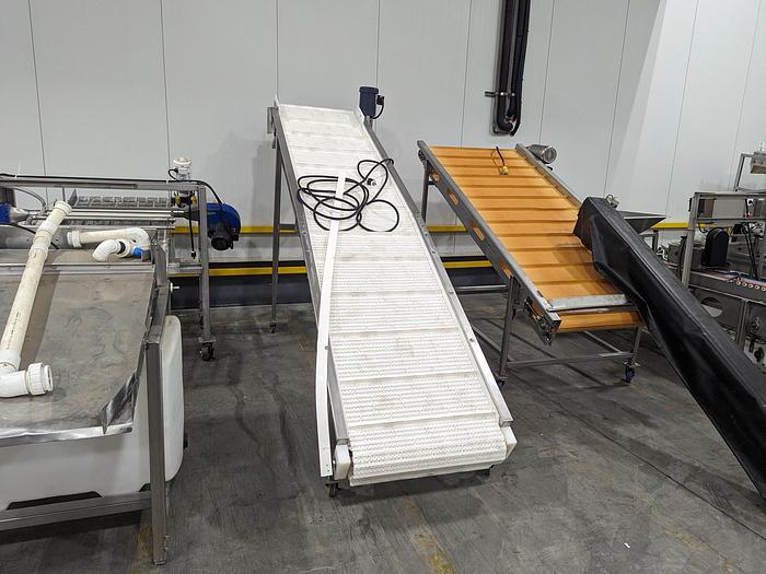 Used Incline Conveyor with Modular Belt
