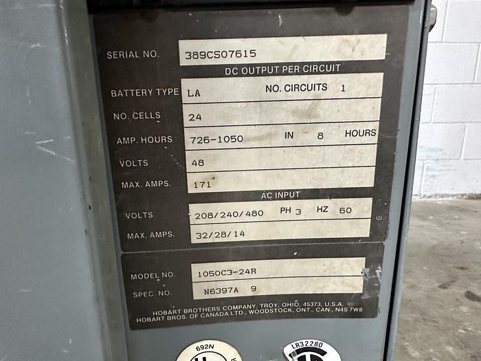 Used Hobart Forklift Battery Charger