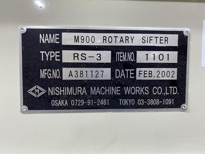 Used Nishimura M900 Rotary Sifter