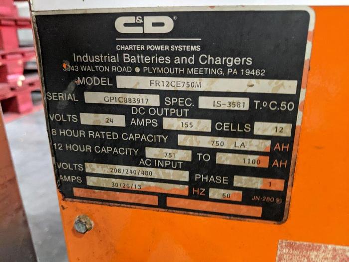 Used C&D Ferro Five® 24V Motive Power Charger