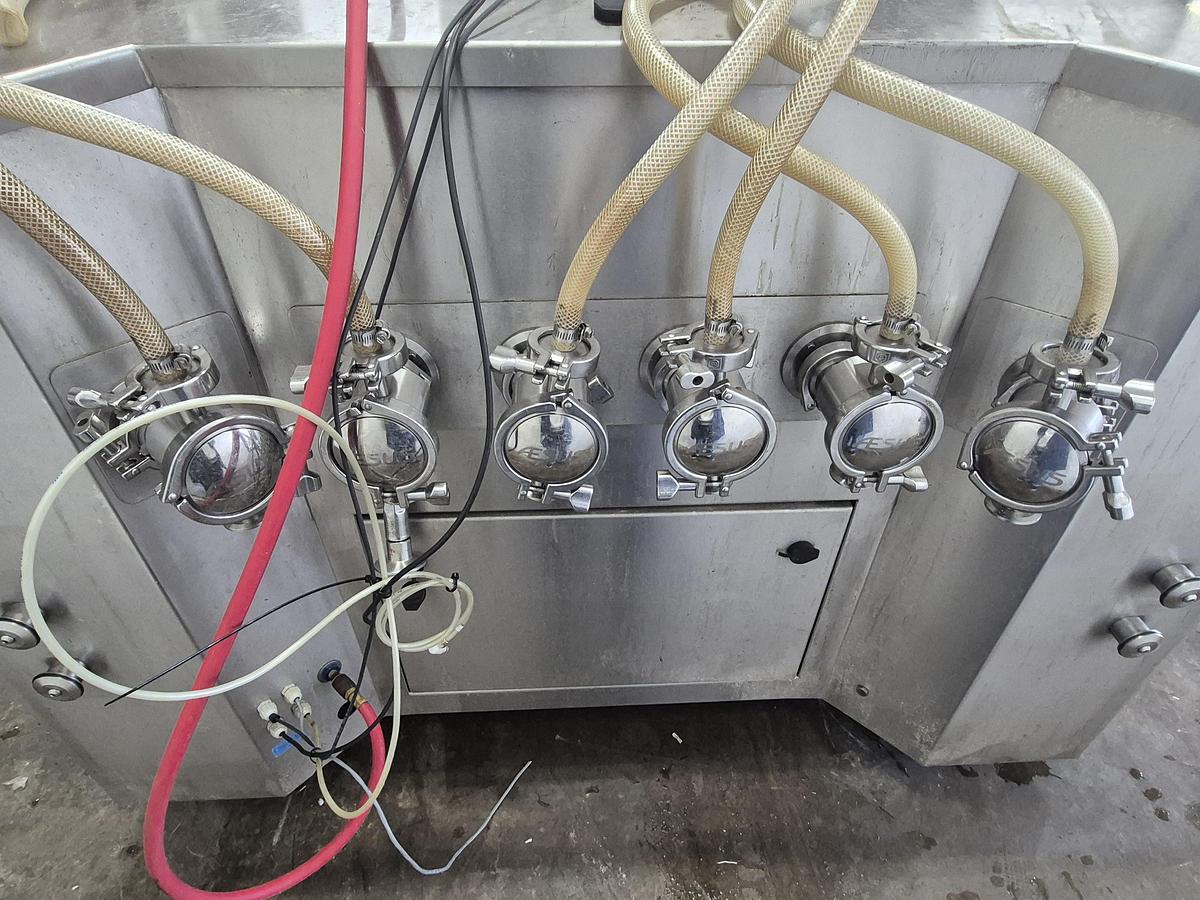 Used Aesus AESFill AF6 Fully Automatic 6-Head Liquid Filling Machine