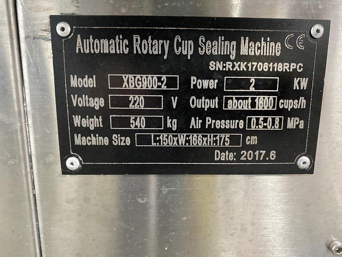 Used Bespacker XBG900-2 Rotary Cup Fill & Seal