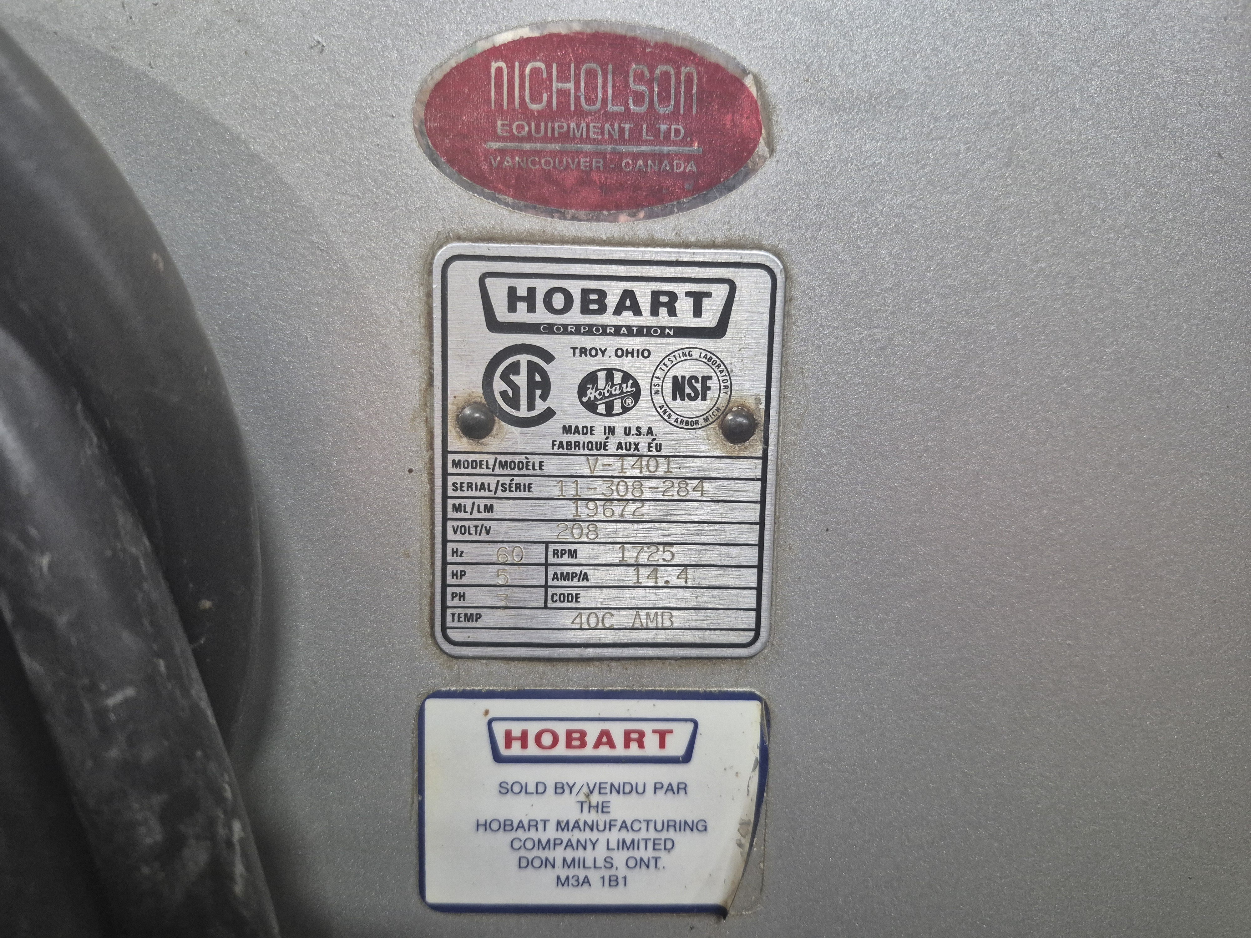 Used Hobart V-1401