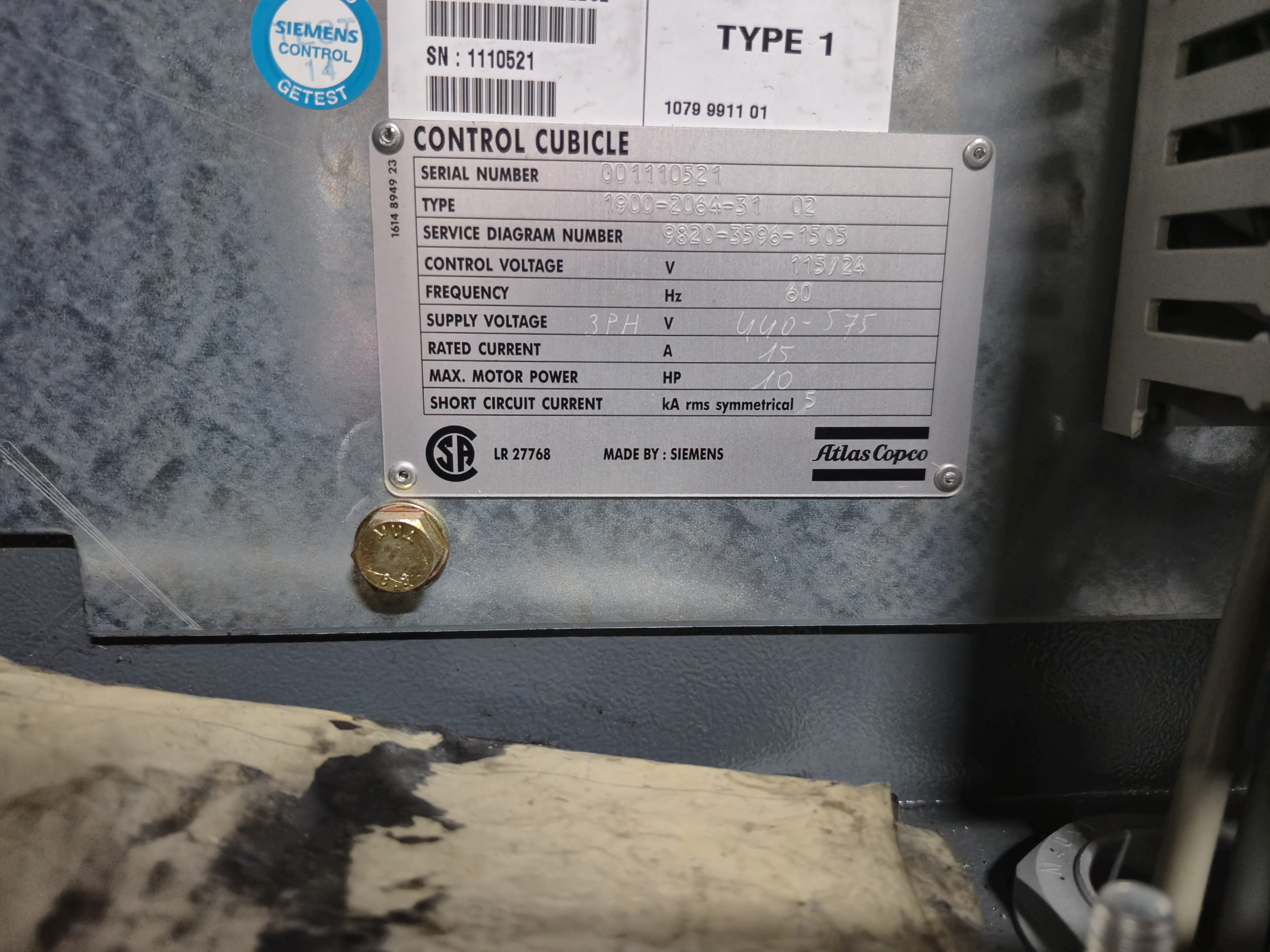 Used Atlas Copco GA22VSD Air Compressor