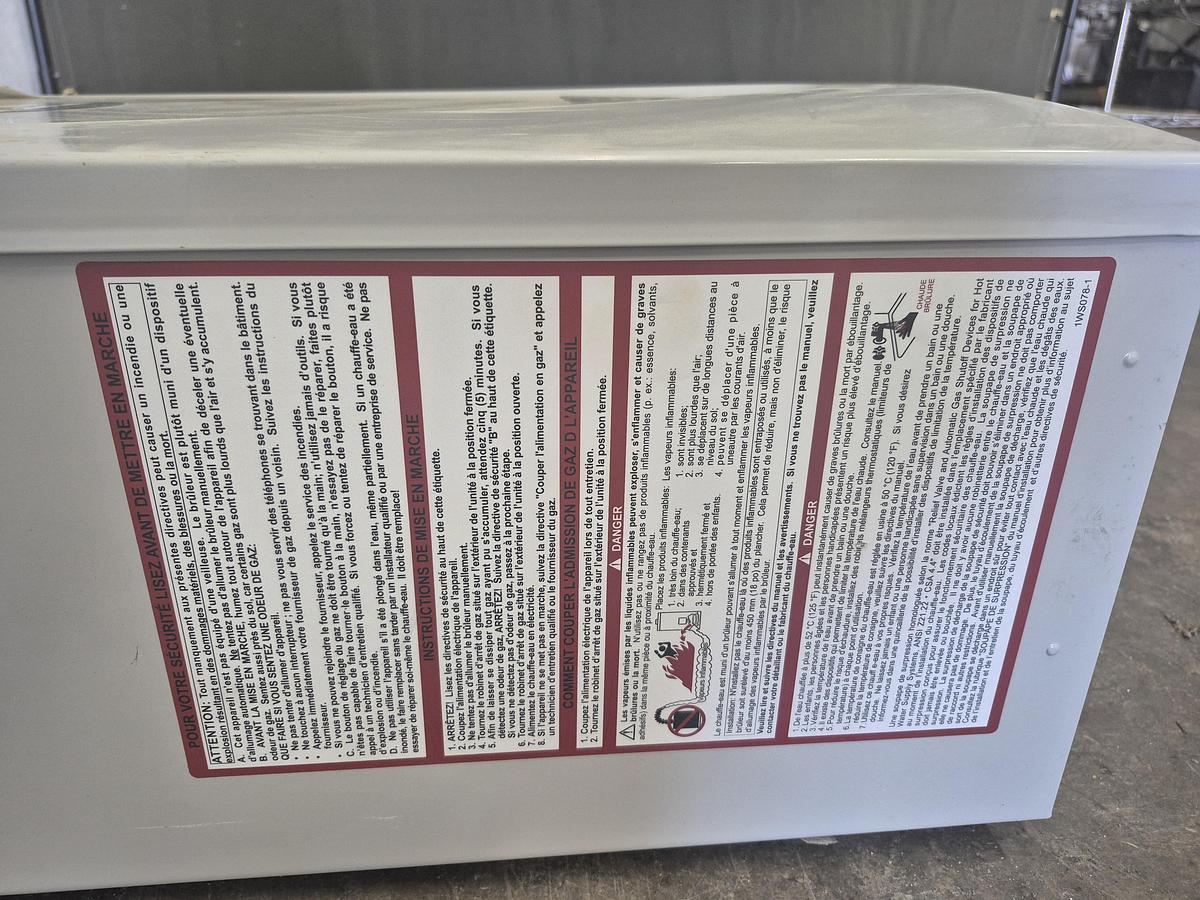 Used A.O. Smith Natural Gas Tankless Water Heater