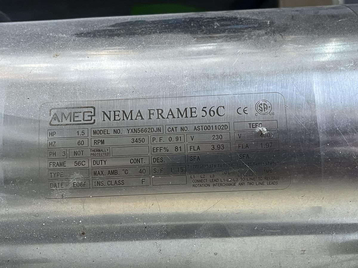 Used 1.5 HP Positive Displacement Pump