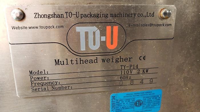 Used Toupack TY-P14 Multihead Weigher