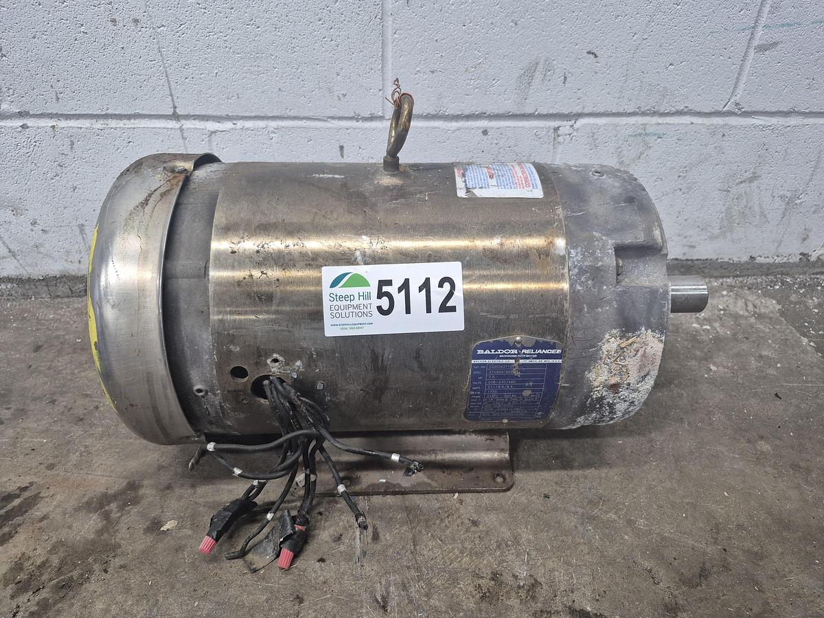 Used Baldor 7.5 HP Washdown Duty Electric Motor