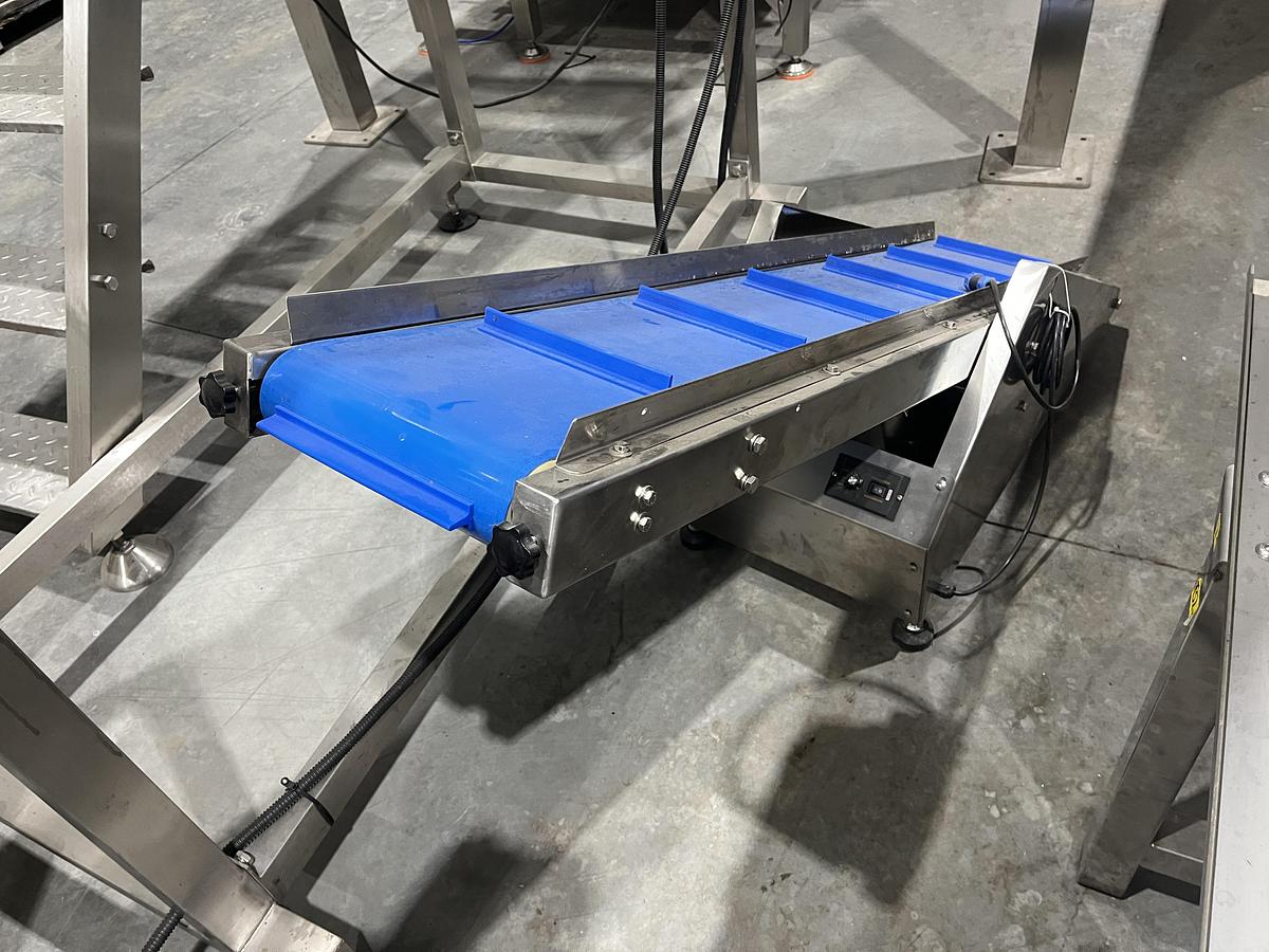 Used Incline Cleated Take-Away Conveyor