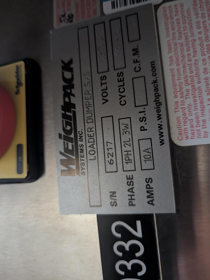 Used WeighPack SS Load Dumper